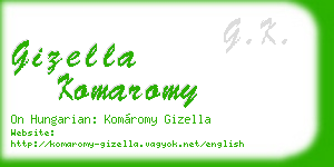gizella komaromy business card
